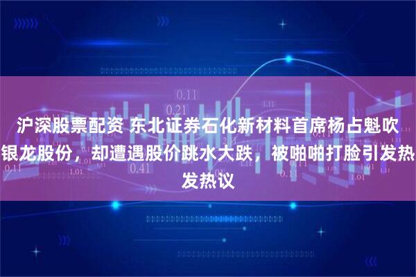 沪深股票配资 东北证券石化新材料首席杨占魁吹捧银龙股份，却遭遇股价跳水大跌，被啪啪打脸引发热议