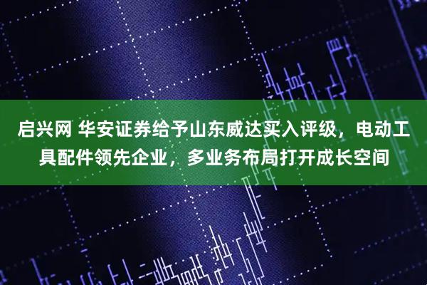 启兴网 华安证券给予山东威达买入评级，电动工具配件领先企业，多业务布局打开成长空间